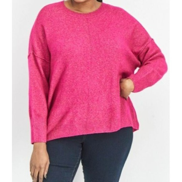 Vince Camuto Women's Plus Size Cozy Long Sleeve Extend Shoulder Sweater Size 1X - Picture 1 of 6
